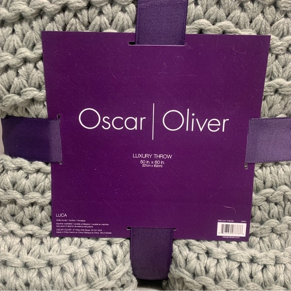 🌟NWT🌟 Oscar Oliver Luca throw 50”x60”, Grey - Picture 2 of 8